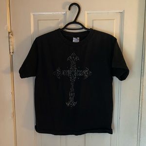 Cross and Pentagrams tee